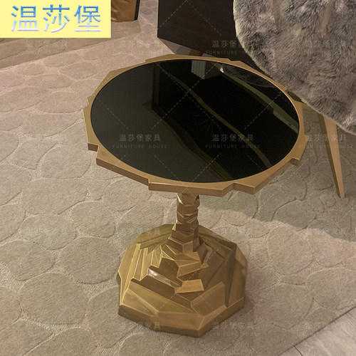 拉卡萨客厅异型沙发角几轻奢风