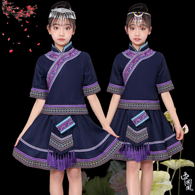 广西三月三壮族服装儿童演出服