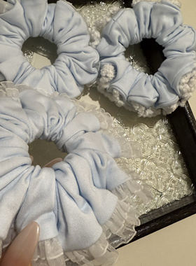 【valleybells】手作蛋糕肠圈纱纱花边针织大肠发圈发绳发饰发绳