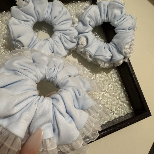 【valleybells】手作蛋糕肠圈纱纱花边针织大肠发圈发绳发饰发绳