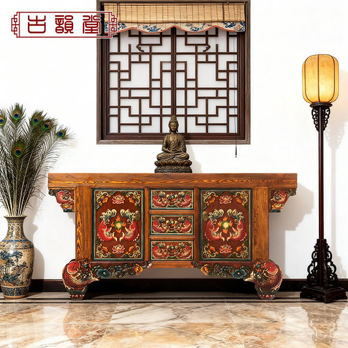 新中式实木仿古玄关条案