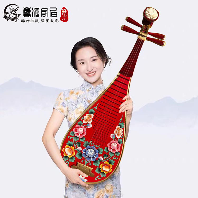 彩绘乐器琵琶创意仿古中式家居