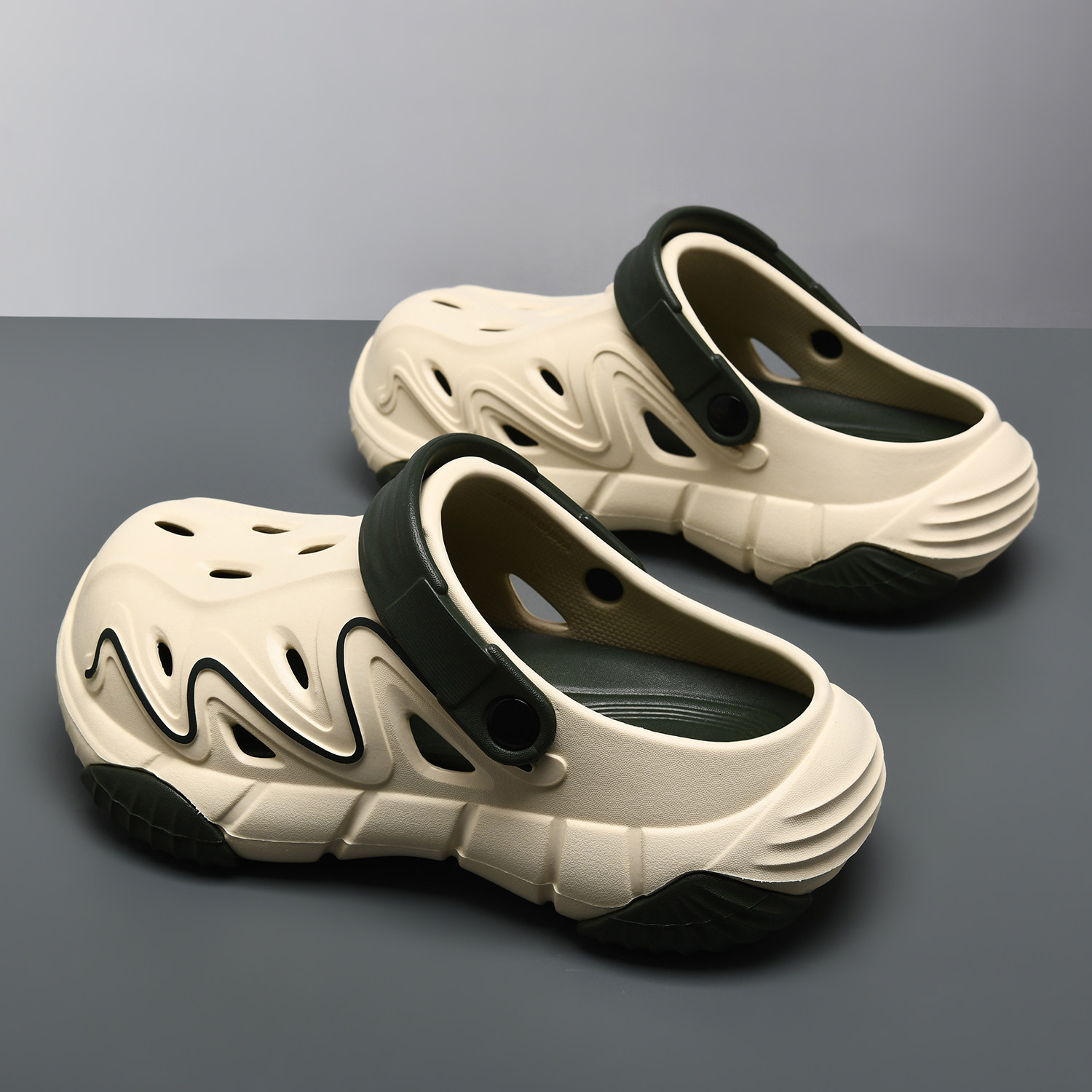 洞洞鞋男士新款夏季防滑凉拖鞋男生户外运动休闲透气开车沙滩凉鞋 - 稳踏潮男鞋履出品