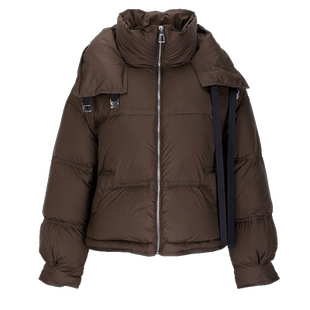 斯尔丽2023冬季新款面包领轻薄白鸭绒短款显高显瘦时尚保暖羽绒服