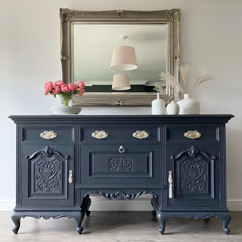 新品美式乡村做旧实木电脑桌法式奢华仿古橡木整装玄关柜家具定制