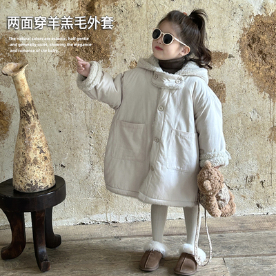 女童加绒加厚秋冬长版外套WT193