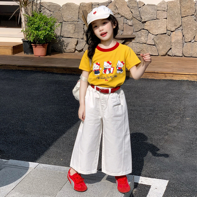HelloKitty女童夏季短袖T恤套装