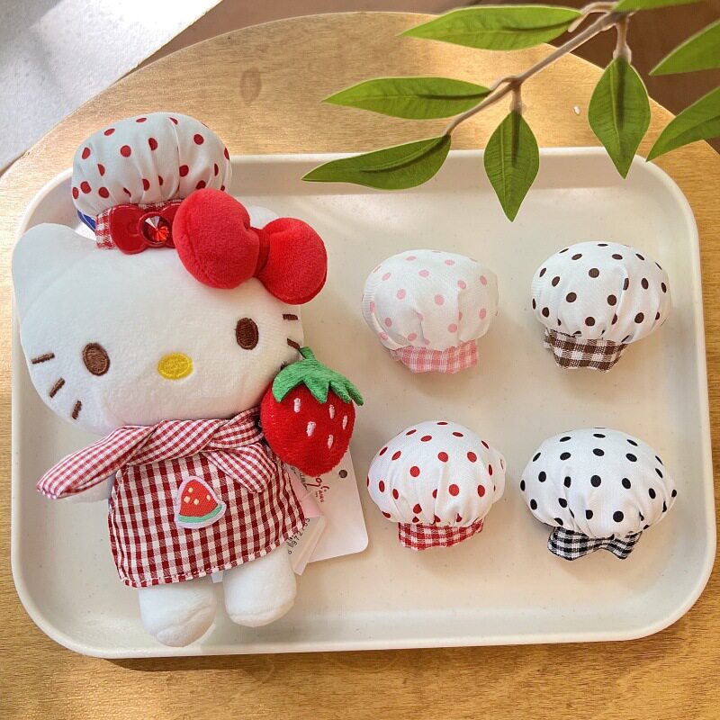 【娃配饰】hellokitty网红玩偶diy娃衣配饰波点厨师帽时尚娃装饰