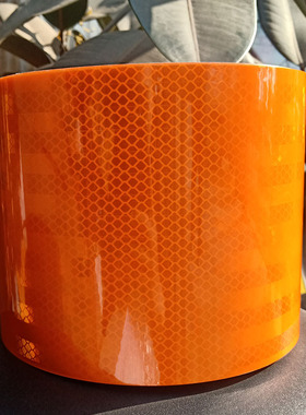 通明橙色带TM橙色15CM反光贴油罐车年检危化品槽罐车车身反光条