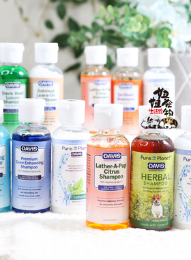 美国DAVIS戴维斯宠物猫狗香波浴液沐浴露洗护比熊贵宾蓬松布偶