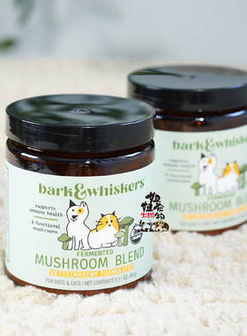 美国Dr Mercola宠物有机天然蘑菇粉提高猫狗免疫力增强预防肿瘤