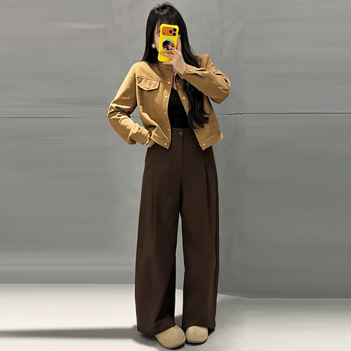 美拉德夹克外套女休闲裤子套装潮
