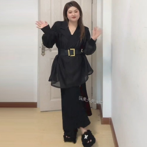 大码女装上衣加肥加大休闲简约潮
