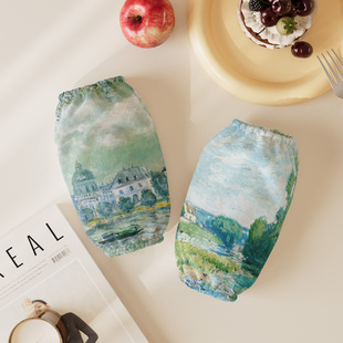 防水防油防污套袖 秋冬护袖 男女厨房羽绒服 套2025新款 莫奈印象派袖