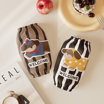 可爱腊肠狗袖套2025新款秋冬护袖防水防油防污套袖男女厨房羽绒服