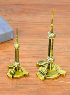 创意金属东方明珠塔建筑模型上海旅游纪念品复古做旧锌合金装饰品