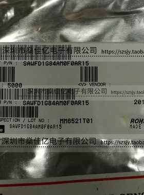 SAWFD1G84AM0F0A 声表滤波器 GSM1800_GSM1900 /10Pin /1511 原装
