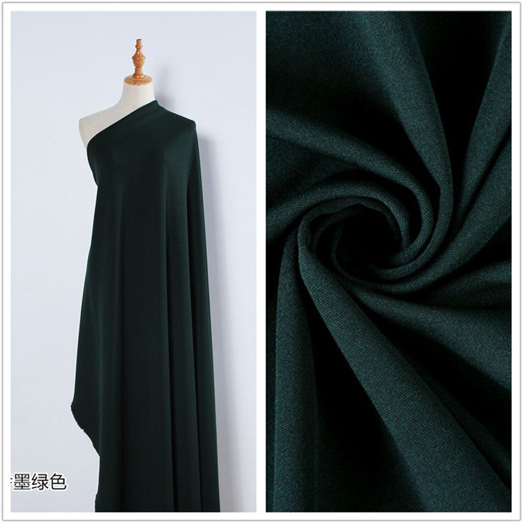 黑绿色针织弹力罗马哥弟裤子布料