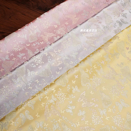 丝滑光泽外套织锦缎提花汉服面料