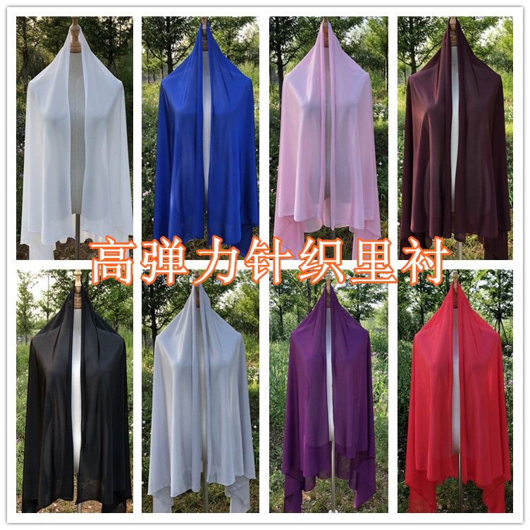 高弹力有光雪纺裙不透顺滑里布