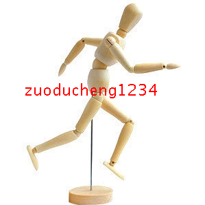 8英寸（高20CM）男木人偶 木头人 美术木人 人体模型 玩具木