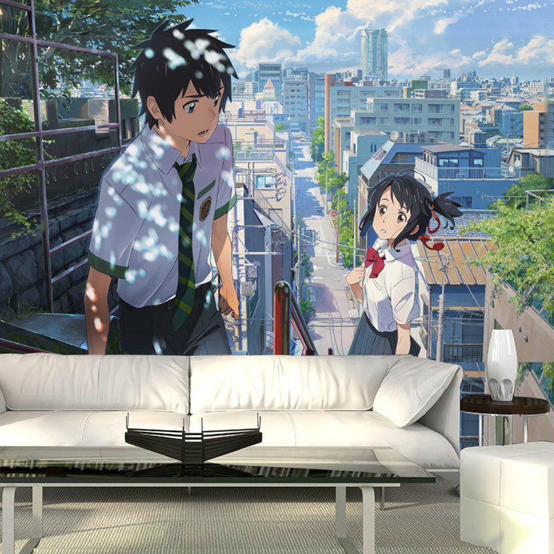 新海诚动画你的名字动漫爱情卡通墙纸主题壁纸酒店大学生宿舍壁画