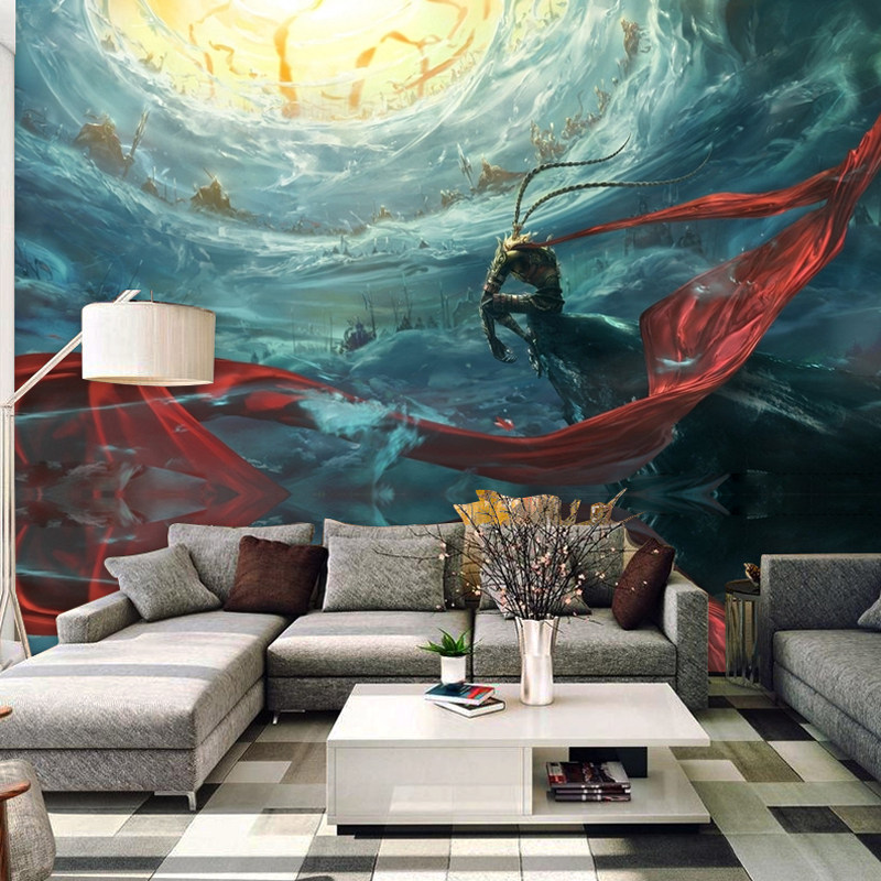 3d大圣归来动漫壁纸孙悟空儿童房壁画卡通墙纸主题酒店ktv电影院