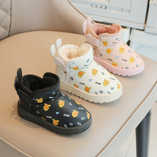 冬季新款儿童加绒保暖雪地靴