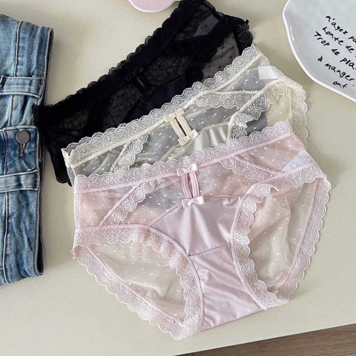 中古风珍珠流苏按摩性感内裤绑带可调节简约无痕女士三角裤丁字裤,女士内衣/男士内衣/家居服,女丁字裤,淘宝优惠券,粉丝福利购,淘宝优惠卷