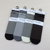 袜子女士超骏堆堆袜无骨条纹中筒袜防臭吸汗高含棉潮款 品质女袜