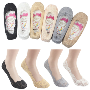 春夏薄款蕾丝船袜女袜纯棉低帮浅口隐形袜硅胶防滑女士短袜套包邮