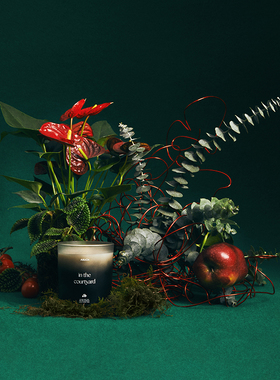 ASUCH 番茄罗勒花园 庭院之中 无烟香薰蜡烛卧室清新助眠生日礼物