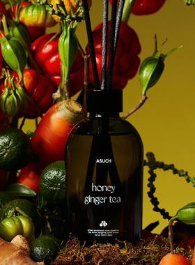 ASUCH 蜂蜜姜茶橘子无酒精藤条无火香薰客厅植物溶剂礼物情侣香氛