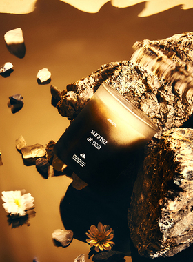 ASUCH 温暖海洋茉莉 海上日出 无烟香薰蜡烛卧室清新助眠玻璃送礼