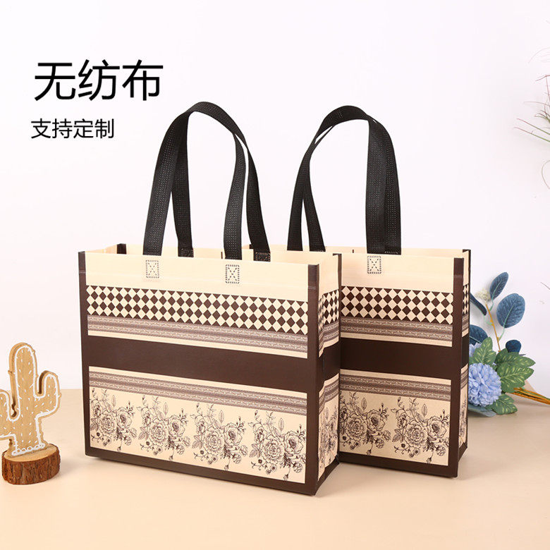 新款网红覆膜无纺布女服装店袋手提包装礼品塑料袋子批发印刷logo