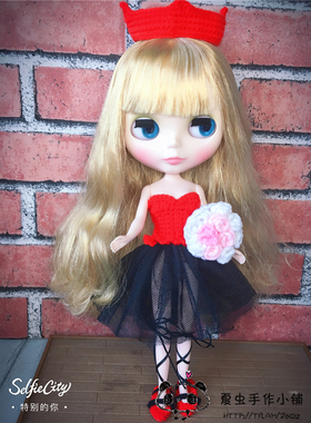 小布Blythe娃娃可穿娃衣 手工制作可爱礼服裙 婚纱裙 系列