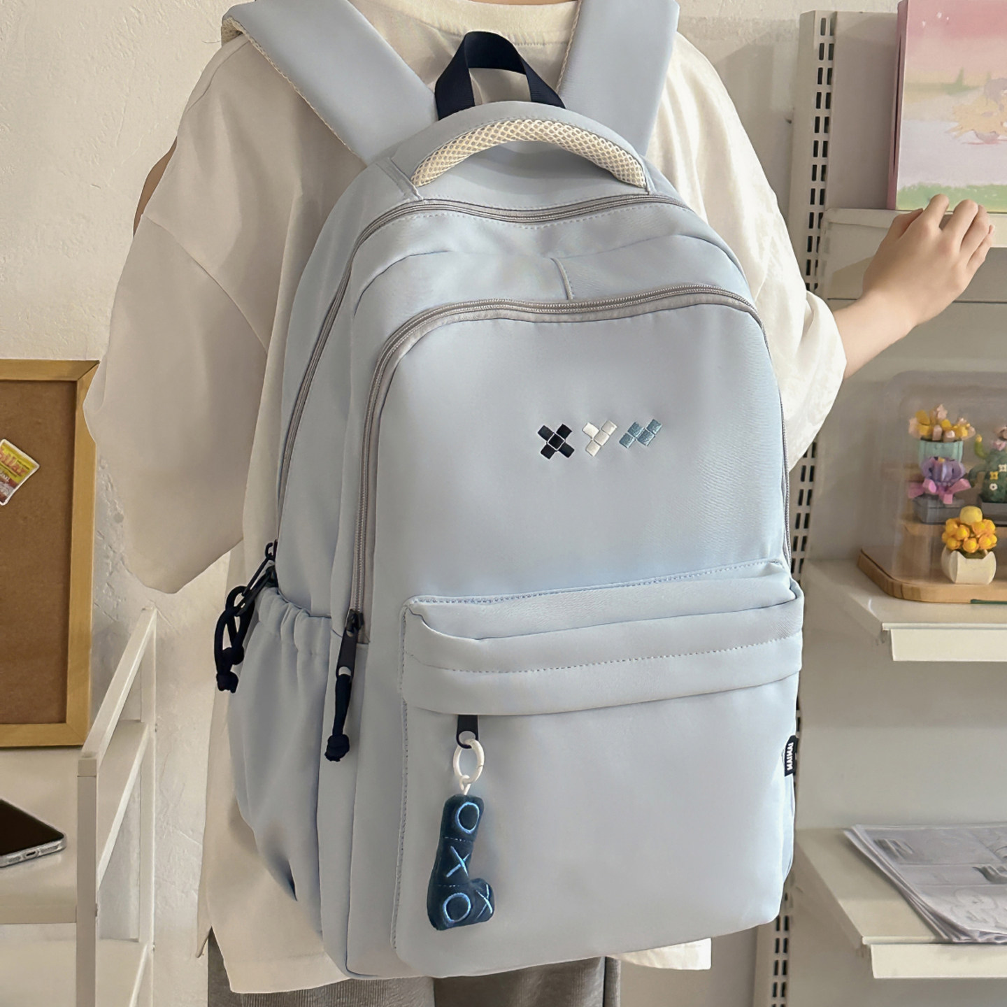 日系ins风小清新双肩包女初中高中学生书包大容量轻便小学生背包