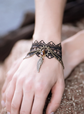 蒸汽大陆蕾丝齿轮蒸汽朋克手链