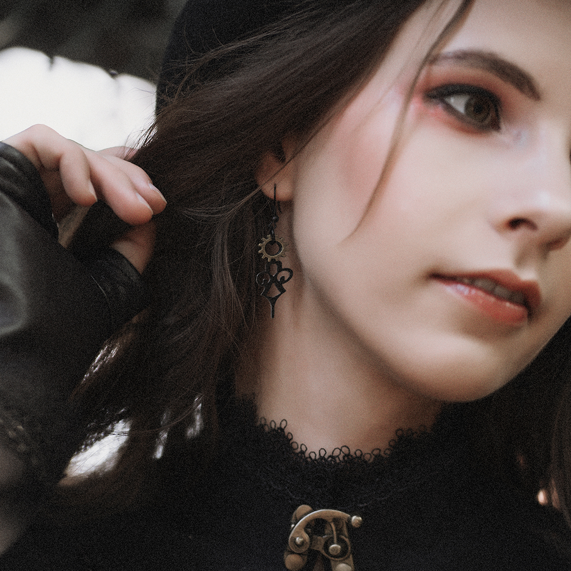 熠先生的蒸汽大陆金属指针耳钉