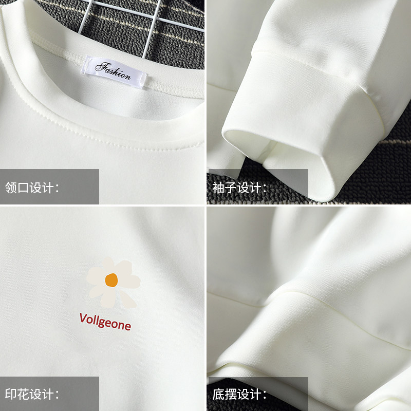 T4059-P25字母印花帅气百搭长袖t恤男大码胖子卫衣薄外套,男装卫衣,电商A040A
