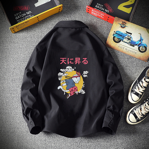 CS15012加绒款P55加厚加绒衬衫男保暖衬衣长袖寸衫上衣服外套