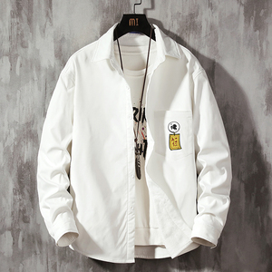 CS15016加绒款P55加厚加绒衬衫男保暖衬衣长袖寸衫上衣服外套图片
