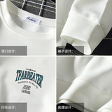 T4050-P25字母印花帅气百搭长袖t恤男大码胖子卫衣薄外套，男装卫衣，电商A040A