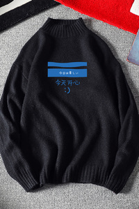 M18033-P45 秋冬半高领毛衣男大码图片