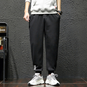 K12045-P40春季束脚直筒运动裤男大码宽松休闲卫裤哈伦裤图片
