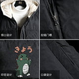 MY16037-P100恐龙卡通羊羔绒加厚加绒衣加肥加大码胖子面包服，男装棉衣，电商A040A