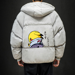 MY16036-P100 皮卡丘卡通加厚加绒面包服加肥加大码男胖子衣图片