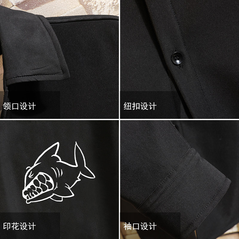 CS15041加绒款P55加厚加绒衬衫男保暖衬衣长袖寸衫上衣服外套,男装衬衫,电商A040A