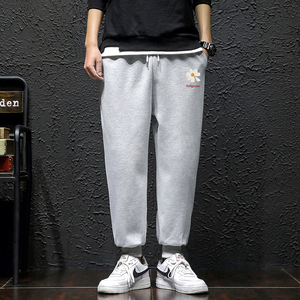 K12059-P40春季束脚直筒运动裤男大码宽松休闲卫裤哈伦裤图片