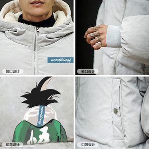 MY16005-P100 加厚加绒衣男面包服男大码服男袄男外套男图片